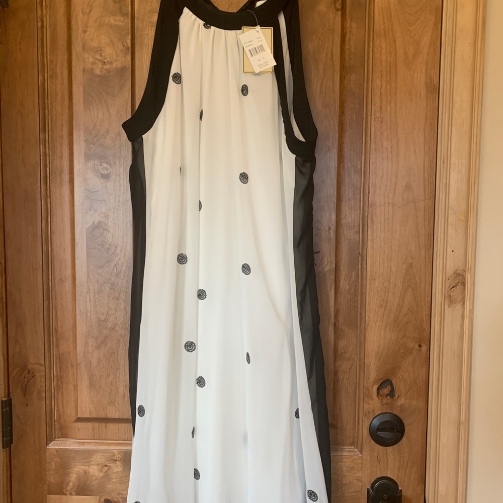 Black/White halter dress